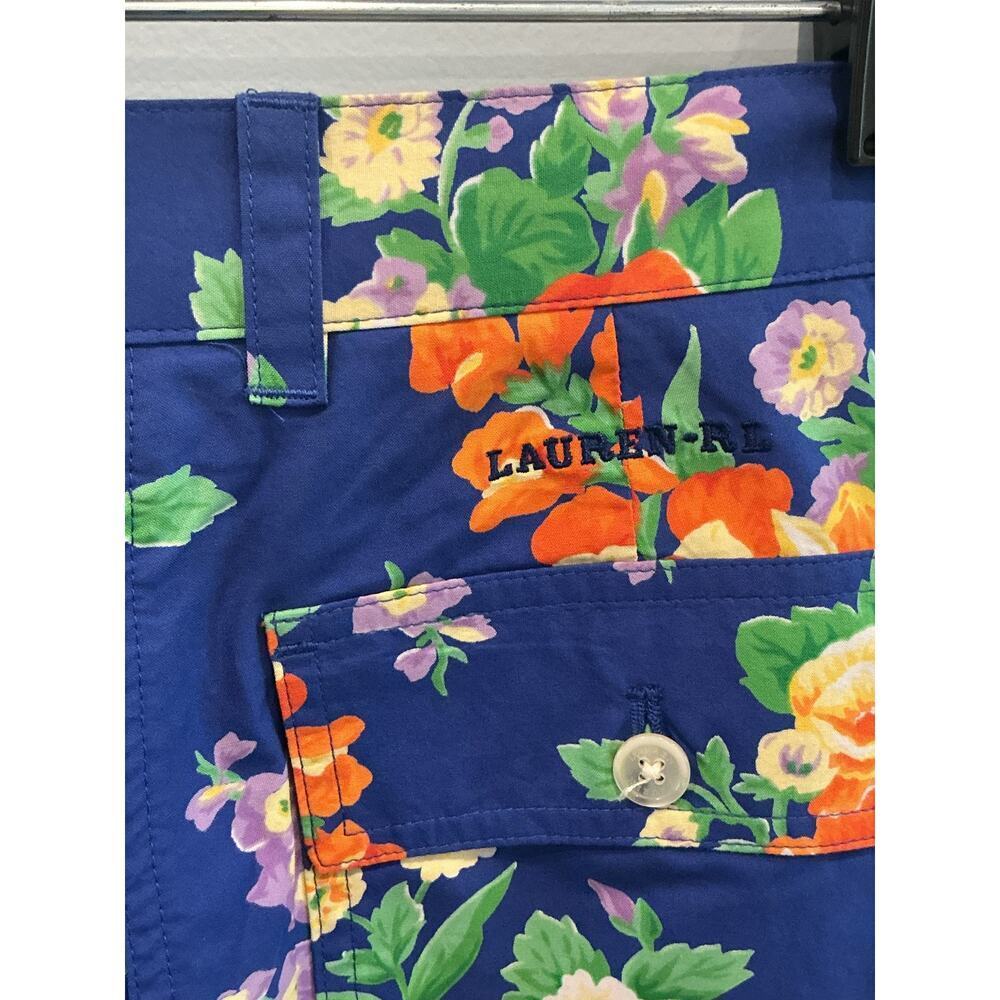 NEW Vintage Ralph Lauren Womens Pants Size Cobalt Blue Tropical Vacay Resort - Picture 10 of 12